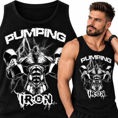 TANK TOP NA SIŁOWNIĘ PUMPING IRON